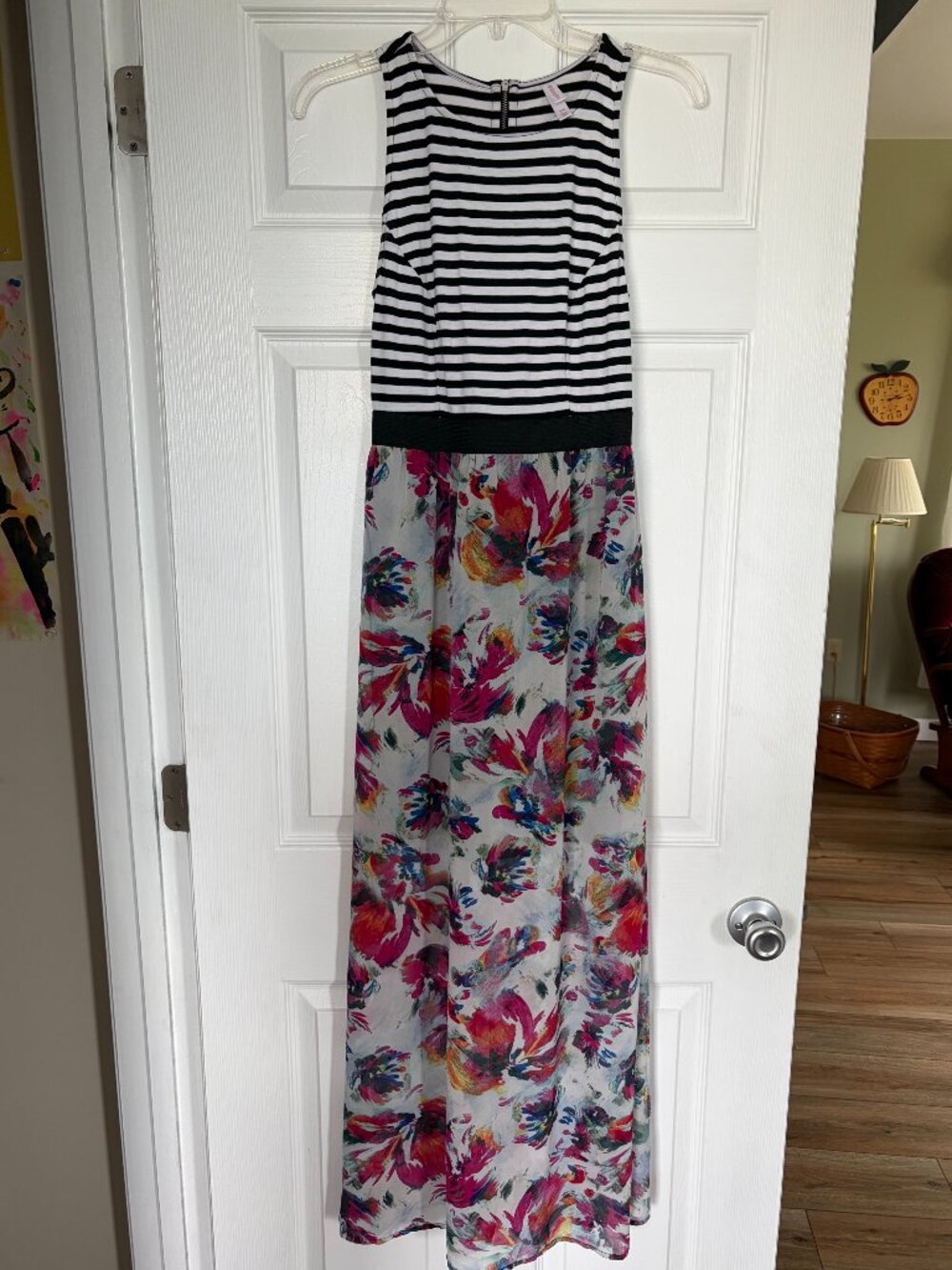 Ladies Xhilaration floral black sleeveless dress size small